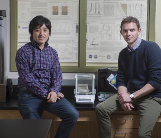 Kazumi Ozaki and Chris Reinhard in Reinhard lab