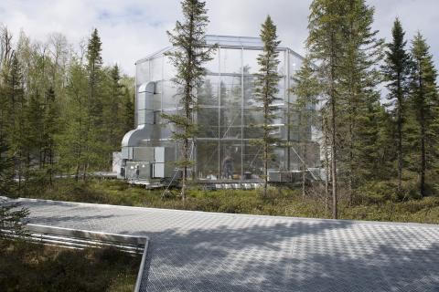 SPRUCE climate change experiment enclosure exterior